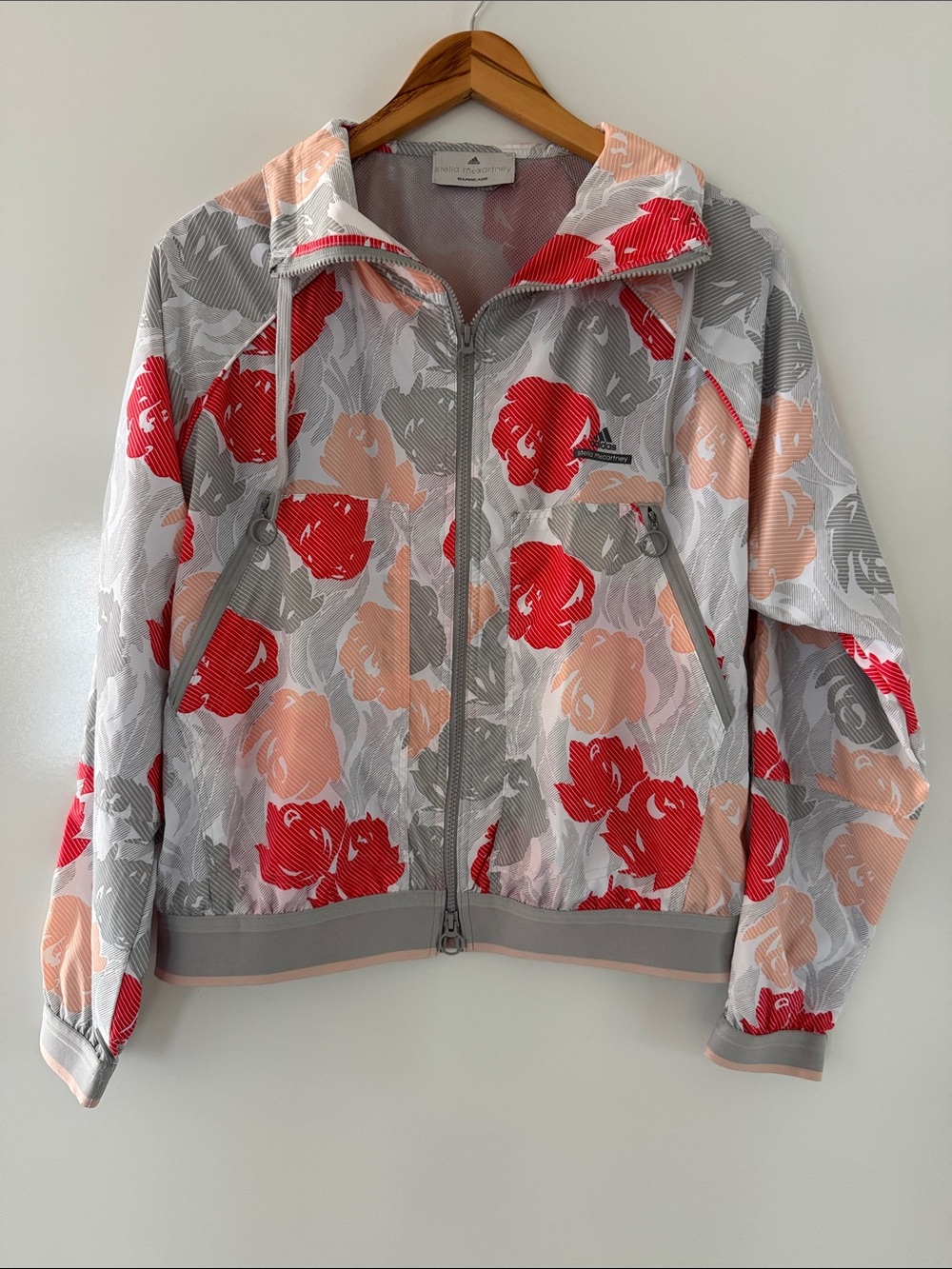 Adidas By Stella McCartney Floral Barricade Windbreaker Jacket Womens Large